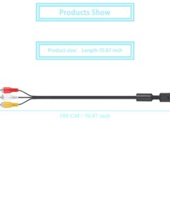 JINHEZO Playstation 3 Audio Video Cables - Game Console Component Accessories Connection Cord, RCA AV to TV Cable for Playstation, PS 1, PS 2, PS 3, Slim 2, Slim 3, 6 feet 1 Pack (Not HDMI) 12 51HV78C8iwL