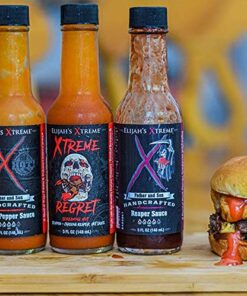 Elijah's Xtreme Ghost Pepper Hot Sauce, Handcrafted Award Winning Blend of Ghost Peppers, Habanero Garlic & Lime, Extreme Heat & Flavor 24 51HVylF2UrL