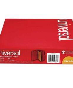 Universal - Pressboard Classification Folders, Letter, 6-Section, Ruby Red, 10/bx 9 51HZ91cJIOL