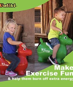 WALIKI Bouncy Horse Hopper Toy | Hopping Pony for Toddlers | Baby First Birthday Gift 18 Month 1 2 3 Year Old | Benny The Jumping Bull Inflatable Brown 13 51HZNRFdJSL