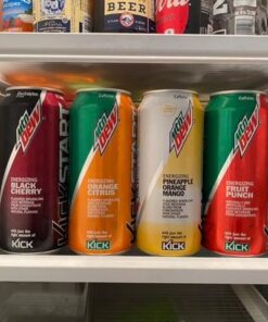 Mountain Dew Kickstart, Pineapple Orange Mango, 90mg Caffeine, Vitamins B & C, 80 Calories, 10% Juice, 16 fl oz (12 Count) 16 Fl Oz (Pack of 12) 22 51HdmFQgNvL 1