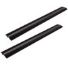 Stove Counter Gap Cover - Flexible Easy Clean Heat Resistant Wide & Long Gap Cap Fillers, Seals Spills Between Appliances, Furniture, Stovetop, Oven, Washer & Dryer, Set of 2 (Black, 21 Inches) 21'', Black 11 51Hf6765vvL