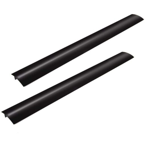 Stove Counter Gap Cover - Flexible Easy Clean Heat Resistant Wide & Long Gap Cap Fillers, Seals Spills Between Appliances, Furniture, Stovetop, Oven, Washer & Dryer, Set of 2 (Black, 21 Inches) 21'', Black