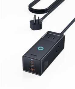 Power Strip Surge Protector 1200J - Baseus Power Strip USB C Charger Extension Cord with 3 Outlets & 3 USB Port PD20W Charging Station for Office Dorm Room Home Fast Charging 20W 18 51HmRynHRxL