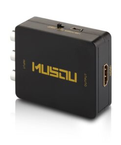 Musou RCA AV Composite to HDMI Video Audio Converter Adapter Mini RCA to HDMI Box Support 1080P for TV/PC/PS2/Blue-Ray DVD,Black AV to HDMI 20 51HnSsaiC6L