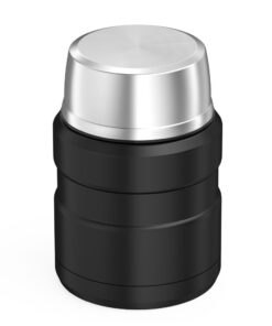 THERMOS Stainless King Vacuum-Insulated Food Jar with Spoon, 16 Ounce, Matte Black 24 51HopgwdyqL