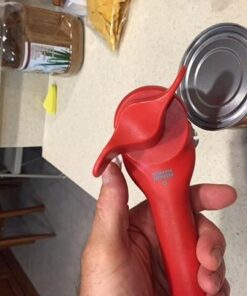 Kuhn Rikon Auto Safety Master Opener for Cans, Bottles and Jars, 9 x 2.75 inches, Red 43 51HpIhggYxL