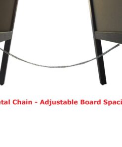 Tektrum Large Sturdy Advertising Double-Side Sidewalk A-Frame Dark Wood Sandwich Sign Board 20"x40", Free Standing, Easy Erase Writing Surface, for Shops Pubs Restaurants - Liquid Chalk Use 11 51HrUdrDtCL