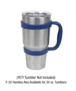 Alternative view of F-32 Handle - 19 COLORS - 30oz Size - Compatible with 30 oz YETI and 30 oz. OZARK TRAIL Tumbler Travel Mug (30OZ, DEEP BLUE) 30ozDeep Blue 30.0 ounces