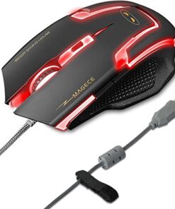Magece G1 Professional Ergonomic Opticcal USB Wired Computer Gaming Mouse, 4 DPI Adjustment Levels, 6 Button, Breathing Light for PC Mac in Black 15 51HwQVFqfXL