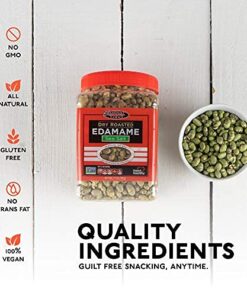 Seapoint Farms Dry Roasted Edamame, Sea Salt, Vegan, Gluten-Free, Kosher, and Non-GMO, Crunchy Snack for Healthy Snacking, 27oz. Jar 1.68 Pound (Pack of 1) 23 51Hz9a60PL