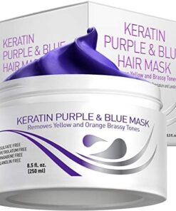 Alternative view of Vitamins Keratin Purple Hair Mask - Violet Blue Protein Deep Conditioner Treatment - Toner for Blonde Platinum Silver Gray Ash or Brown Colored Dry and Damaged Brassy Hair