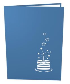 Alternative view of Lovepop Birthday Cake Blue 3D Pop-Up Greeting Card