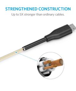 Alternative view of Anker [3-Pack Powerline Micro USB Cable (3ft), Charging Cable for Micro Port E-Readers and More Micro USB Devices(Black) 3ft Black 3