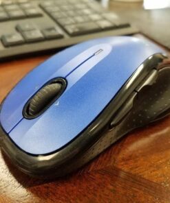 Logitech M510 Wireless Computer Mouse – Comfortable Shape with USB Unifying Receiver, with Back/Forward Buttons and Side-to-Side Scrolling, Blue Dark Blue 60 51IDZnUkHqL