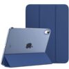 MoKo Case for iPad 10th Generation 10.9 inch 2022, Slim Stand Protective Cover with Hard PC Translucent Back Shell Cover for iPad 10th Gen 2022, Support Touch ID, Auto Wake/Sleep, Navy Blue 54 51IFiSDkCL