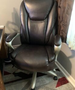 Serta® Smart Layers™ Hensley Big & Tall Ergonomic Bonded Leather High-Back Chair, Roasted Chestnut/Satin Nickel 20 51IFsGRrDjL