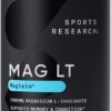 Sports Research Magtein Magnesium L-Threonate Capsules - Magnesium Supplement for Memory, Focus & Cognition - Magnesium L Threonate Supports Brain Health, Sleep & Mood - 2000mg, 90 Capsules for Adults 90 Count (Pack of 1) 20 51II9LD4MeL