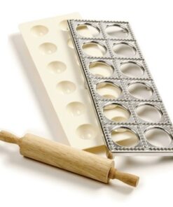 Alternative view of Norpro 3 Piece Ravioli Maker and Press Set with Rolling Pin, Large, White and silver