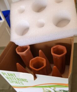 REMIAWY Plant Watering Devices 6 Pack Terracotta Vacation Plant Waterer Wine Bottle Watering Stakes Slow Release Plant Watering Spikes Perfect Self Watering Devices for Indoor Outdoor Plants 40 51IM5sz51HL
