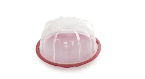 Nordic Ware Bundt Cake Keeper, Plastic, 13 in L X 12 in W X 7 in H, Red