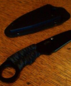 Master USA MU-1119GC Tactical Neck Knife, Black Blade, Cord-Wrapped Steel Handle, 6.75-Inch Overall, Grey Camo 37 51IWDio1u5L