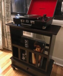 Crosley CR8005D-BK Cruiser Deluxe Vintage 3-Speed Bluetooth Suitcase Vinyl Record Player Turntable, Midnight Bluetooth In 23 51IYFA74zeL