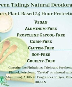 Green Tidings Natural & Unscented Deodorant | 1oz 1 | Pack Vegan, Organic Deodorant for Men and Women, Fragrance Free & Aluminum Free Deodorant, Underarm Antiperspirant 1.00 Ounce (Pack of 1) 22 51IZjgeV4kL