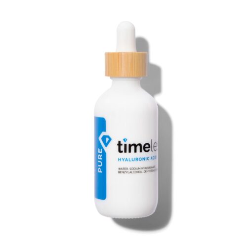 Timeless Skin Care Hyaluronic Acid 100% Pure Serum - 2 oz - Powerful Formula to Rehydrate Skin & Boost Moisture Levels + Relieves Appearance of Skin Tightness - Recommended for All Skin Types 2 Fl Oz (Pack of 1)