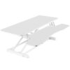 VIVO 36 inch Desk Converter, K Series, Height Adjustable Sit to Stand Riser, Dual Monitor and Laptop Workstation with Wide Keyboard Tray, White, DESK-V036KW 36" 2 51IfZ8SH1UL