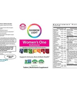Rainbow Light Womens One High-Potency Daily Multivitamin, Womens Multivitamin Provides High-Potency Immune Support, With Vitamin C, Biotin and Ashwagandha, Vegetarian, 150 Count Women's One 150 Count (Pack of 1) 45 51IfduYfoiL