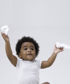 Gerber Baby Girls' 6-Pair Sock 0-3 Months White 16 51Ifv7mhN2L 1