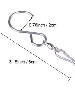 Kuuqa Swivel Hooks Clips for Hanging Wind Spinners Wind Chimes Crystal Twisters Party Supply(6 Pack) 12 51Io pD25OL