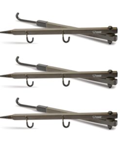 HME High-Quality Durable Secure Convenient Portable Folding Tree Stand Bow Hanger w/Two Accessory Hooks - Extends to 20", Folds to 10", 3 Pack 9 51IqR6nI04L