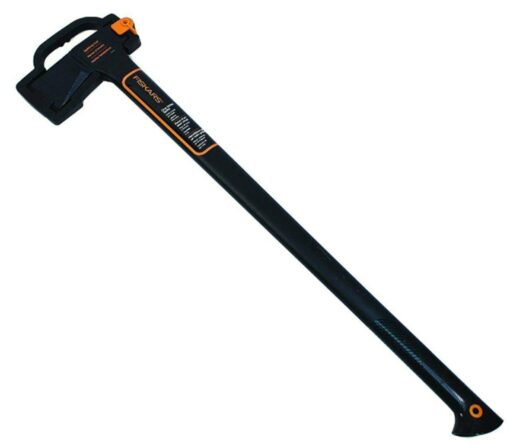 Fiskars X27 Super Splitting Axe - Wood Splitter for Medium to Large Size Logs with 36" FiberComp Handle - Black Splitting Axe (36 In)