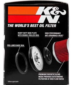 K&N Motorcycle Oil Filter: High Performance, Premium, Designed to be used with Synthetic or Conventional Oils: Fits Select Kawasaki Vehicles, KN-128 18 51J a0nPHL