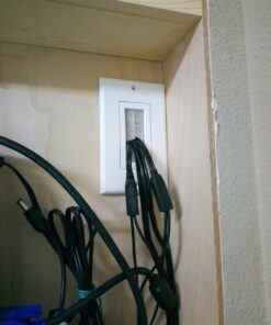 GE Brush Wall Plate, Cable Pass Through Insert, Single Gang, for in-Wall Installation of Cables and Wires, HDTV, HDMI, Coax, Speaker Wire, Home Theatre Systems, White, 35285 1 Pack 22 51J0xyiibL