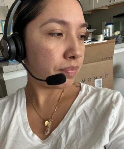 LEVN Bluetooth 5.0 Headset, Wireless Headset with Microphone (AI Noise Cancelling), 35Hrs Bluetooth Headphones with USB Dongle for PC, Suitable for Remote Work/Call Center/Zoom/Online Class/Trucker LE-HS010 Superior 30 51J2nveT9L