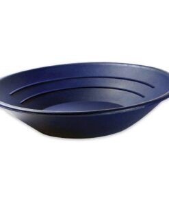 SE 10 Inch Gold Panning Pan - Three Riffles for Easier Mining and Prospecting, Blue 10"