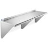 GRIDMANN 18" x 60" Stainless Steel Wall Mount Shelf with Backsplash, Commercial Grade - NSF Certified 18 Gauge Shelving for Restaurant, Kitchen, Utility Room, Garage 18" x 60"
