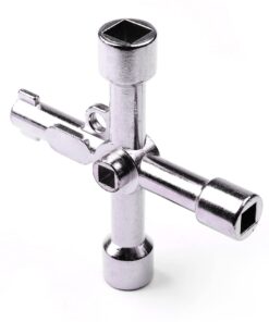 ATOPLEE Electrical Cabinet Key, 4 Way Utilities Key,Triangle/Square/Panel Cross Key for Faucet,Gas Meter,Valve,Spigots,Electrical Cabinet Opening 1pcs 12 51J9sCK2jTL