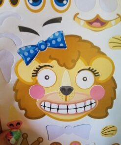 Kicko Make-a-Zoo Animal Sticker Book -12 Pack - Stickers for Kids - Useful in Arts, Parties, Birthdays, Party Favors, Crafts, School, Daycare, Christmas 18 51JB8n84JbL