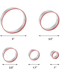 Cookie Cutter Set, 5Pc. 4", 3.3", 2.5",1.7", 1" Round Metal Baking Cutter for Pastry, Biscuits, Dumpling Wrapper and Boxed Cake 5pcs 11 51JJHAjptcL
