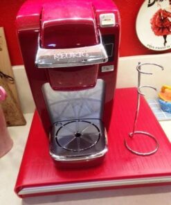 Mind Reader Single Serve Coffee Drawer, 36 Pod Capacity Countertop Organizer, 13.25" L x 12.75" W x 2.75" H, Red Coffee Pod Holder 41 51JKAmR 7cL