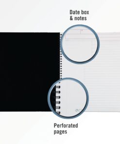 Cambridge Limited Business Notebook, 8-1/4 x 11 Inches, Wirebound, Action Planner, Black (06064) 11" x 8-1/4" 17 51JO9NQLUVS