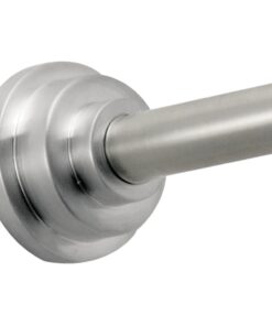 iDesign Astor Metal Tension Rod, Adjustable Customizable Curtain Rod for Bathtub, Shower Stall, Closet, Doorway, 26-42 Inches, Brushed Stainless Steel 26"-42" 10 51JOMiYwvcL