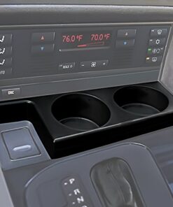 Alternative view of OxGord Dual Cup Holder Insert Best for BMW E39 5-Series Sedan/Turing - Front Center Console Organizer - Black