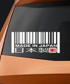 Alternative view of BERRYZILLA Barcode Made in Japan Decal JDM Rising Sun Flag Vinyl Sticker