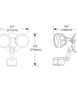 Cooper Lighting Eaton Lighting MST18R17L Bronze Round LED Security Light,Motion Activated Twin Head LED Floodlight,Bronze, 1600 lm Motion Activated Twin Head LED Floodlight 9 51JUiMJK3FL