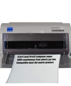 FirstZi 9-1/2 x 11 Inches NCR Continuous Feed Computer Paper 2-Ply, 1000 Count Carbonless Copy Paper for Dot Matrix Printers, 2-Part 500 Sets, Margin Perforated, White/Pink 2 part 11 51JYRQ6b2XL